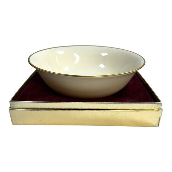 Lenox Handcrafted  President's Club Bowl 9.5” & 3” Avons Very Best Gold Trim - Picture 1 of 6
